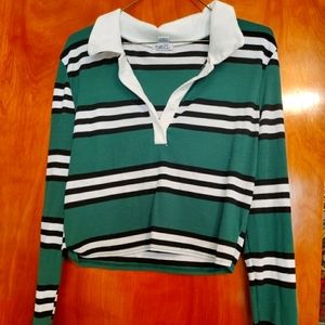 Rue 21 Tom Boy Striped Sweater w. Collar